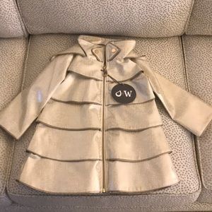 Oil and Water Opera Coat in Bronzed White